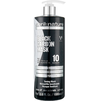 Маска для освітленого волосся - Abril et Nature Black Carbon Toning Mask