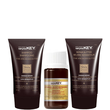 Набір для відновлення волосся - Saryna Key Damage Repair Pure African Shea Kit