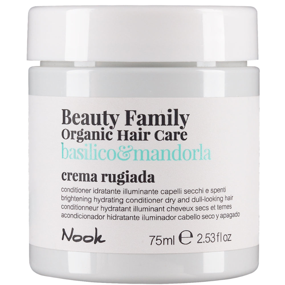 Кондиционер «Яркость Увлажнения и Блеск» для сухих волос - Nook Beauty Family Organic Basilico & Mandorla Crema Rugiada