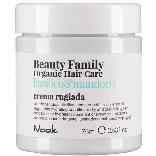 Кондиционер «Яркость Увлажнения и Блеск» для сухих волос - Nook Beauty Family Organic Basilico & Mandorla Crema Rugiada