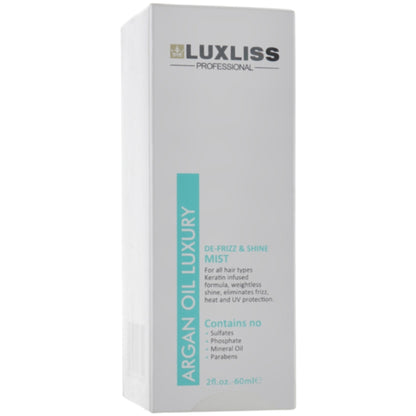 Luxliss Argan Oil Luxury De-Frizz & Shine Mist - Аргановий спрей