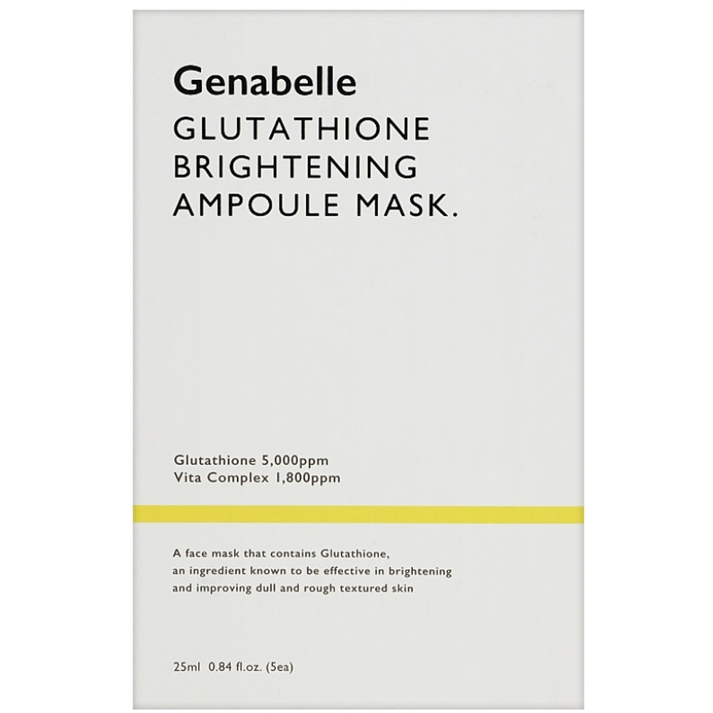 Маска з глутатіоном, вирівнююча тон - Genabelle Glutathione Brightening Ampoule Mask