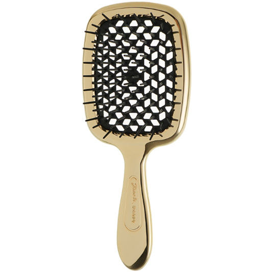 Гребінець для волосся золотий з чорним - Janeke Superbrush Limited Gold&Black