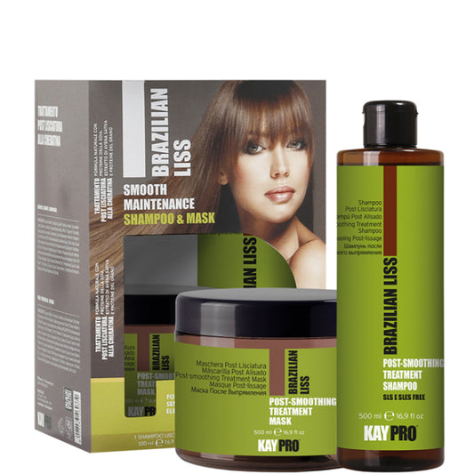 Набор для выпрямленных волос - KayPro Brazilian Liss Post Smoothing Treatment Kit