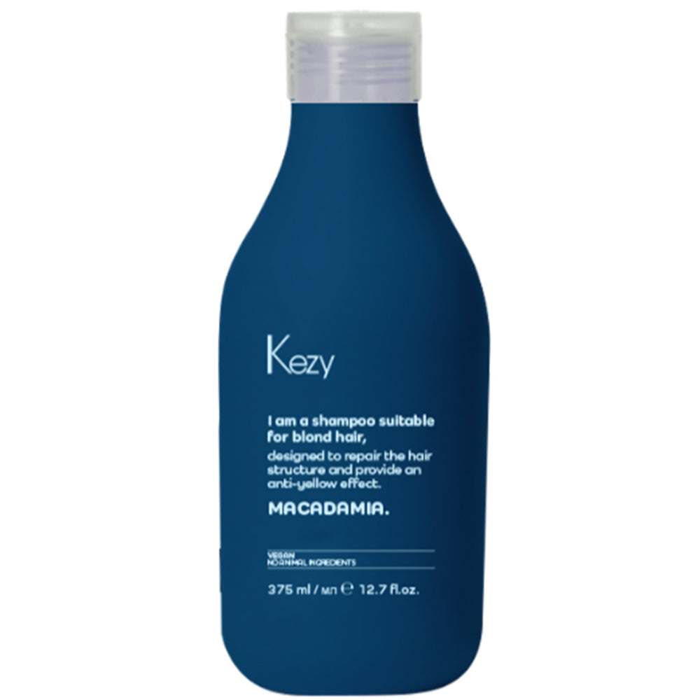 Шампунь против желтизны для светлых волос - Kezy Macadamia Shampoo For Blond