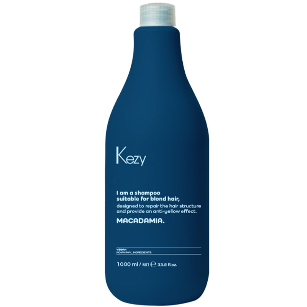 Шампунь против желтизны для светлых волос - Kezy Macadamia Shampoo For Blond