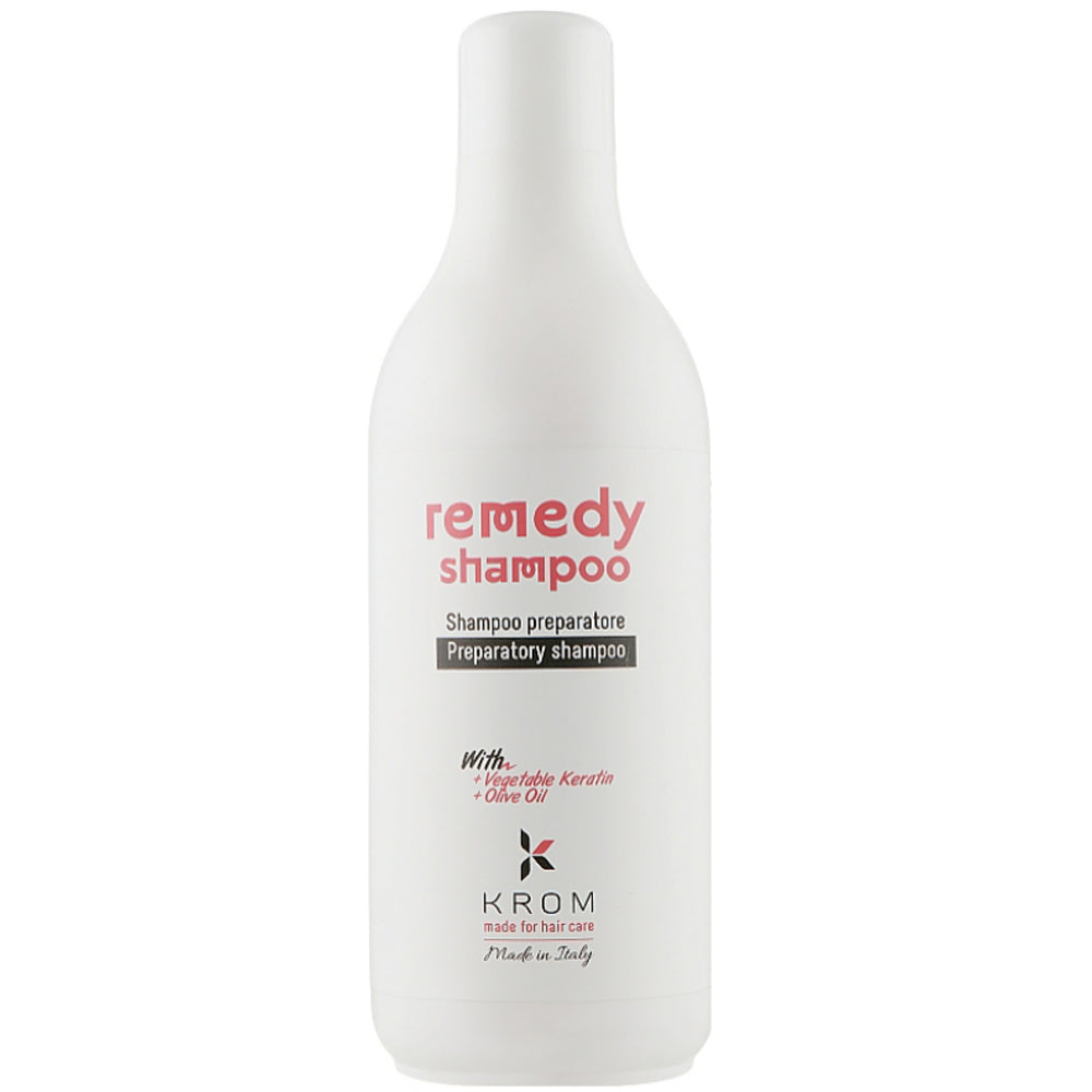 Шампунь восстанавливающий с растительным кератином и маслом оливы - Krom Remedy Shampoo