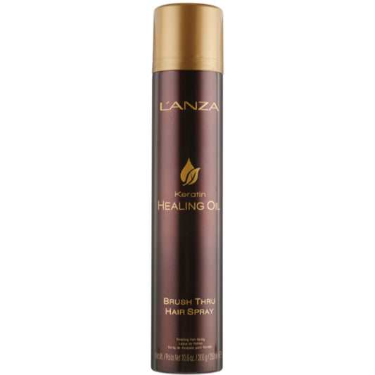 L'anza Keratin Healing Oil Brush Thru Hair Spray – Лак для волос и брашинга