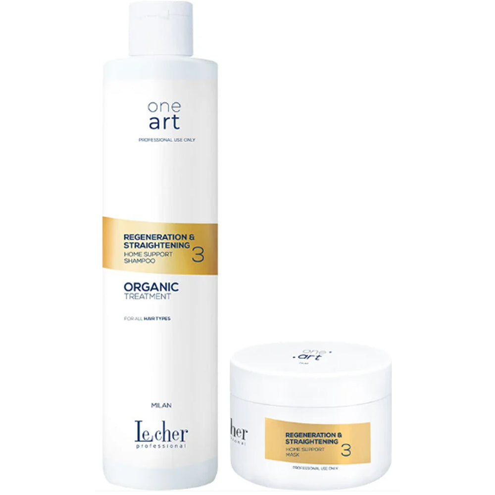 Набір для домашнього догляду за волоссям - LeCher One Art Regeneration & Straightening Kit