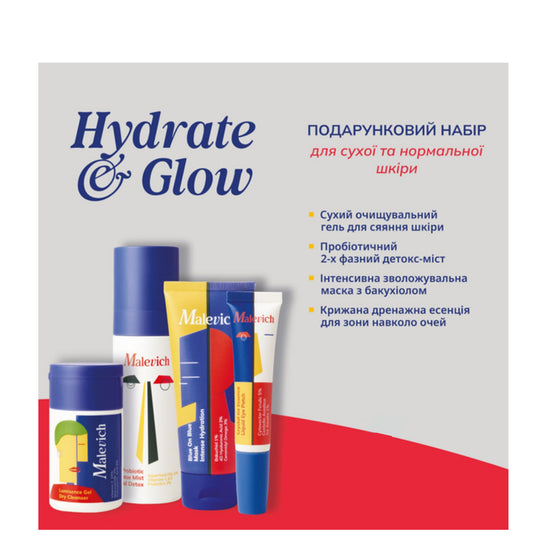 Подарунковий набір для сухої та нормальної шкіри - Malevich Hydrate Glow Kit