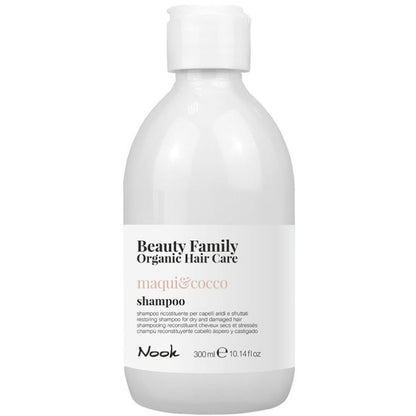 Відновлюючий шампунь для сухого та пошкодженого волосся - Nook Beauty Family Maqui & Cocco Shampoo