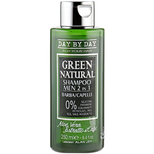 Alan Jey Green Natural Shampoo 2in1 - Шампунь мужской 2в1 для бороды и волос