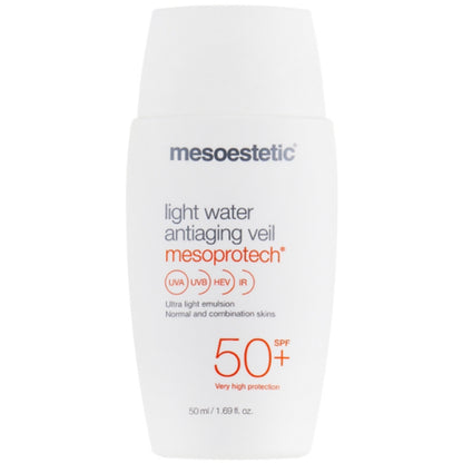 Mesoestetic Mesoprotech Light Water Antiaging Veil SPF 50 - Лёгкая антивозрастная сыворотка-вуаль