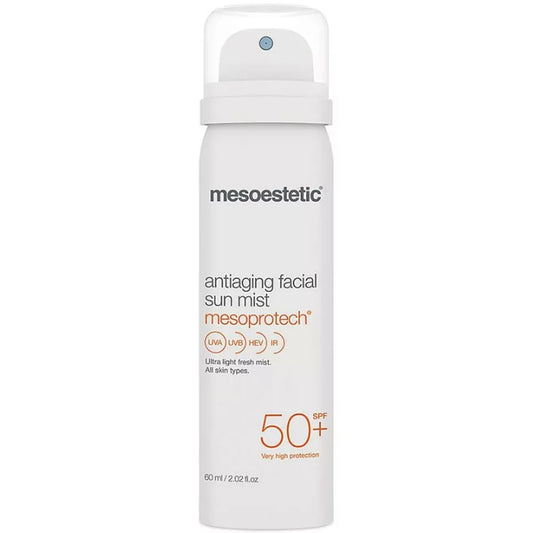 Mesoestetic Sun Antiaging Facial Mist SPF50 – Солнцезащитный спрей для лица с антивозрастным эффектом