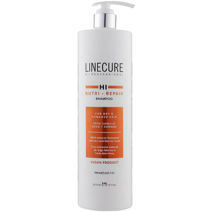 Восстанавливающий шампунь для поврежденных волос - Hipertin Linecure Vegan Nutri-Repair Shampoo