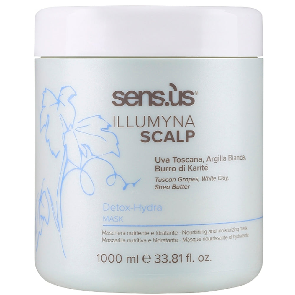 Детоксикационная увлажняющая маска для волос - Sens.ùs Illumyna Scalp Detox Hydra Mask