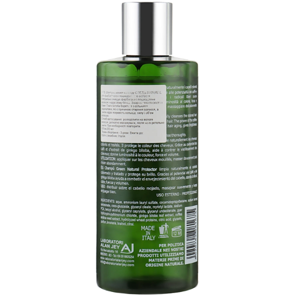 Alan Jey Green Natural Shampoo Protettivo - Шампунь для окрашенных и поврежденных волос Защита цвета