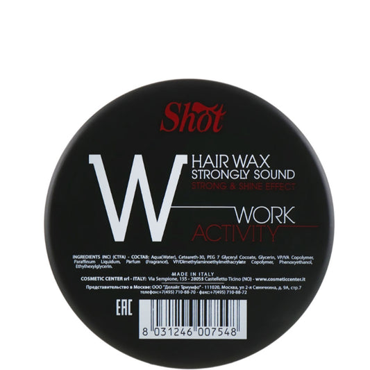 Shot Work Activity Hair Wax Strongly Sound W - Воск сильной фиксации с эффектом блеска