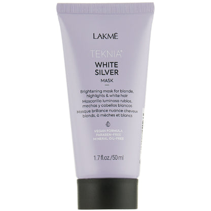 Тонирующая маска для нейтрализации желтизны - Lakme Teknia White Silver Mask