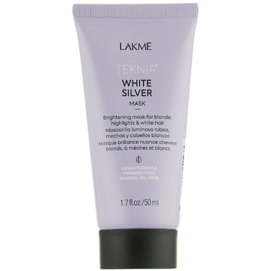 Тонуюча маска для нейтралізації жовтизни - Lakme Teknia White Silver Mask