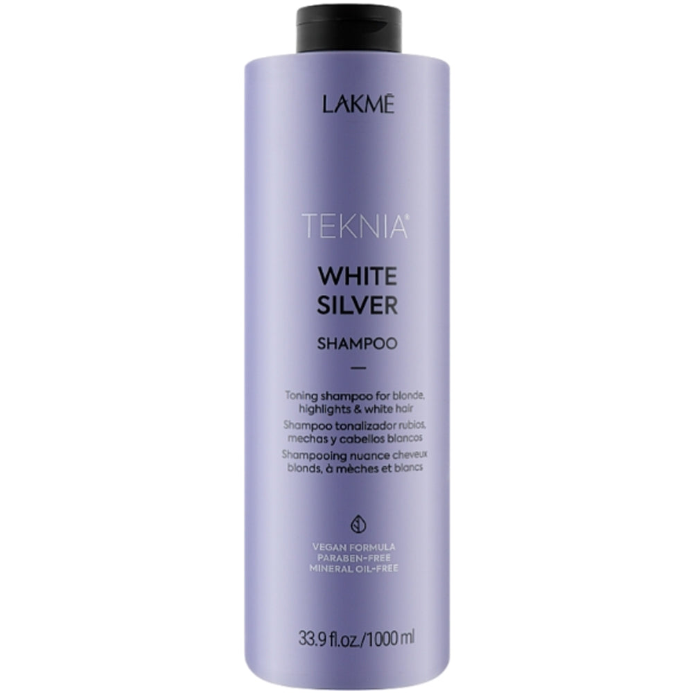 Тонуючий шампунь для нейтралізації жовтизни - Lakme Teknia White Silver Shampoo