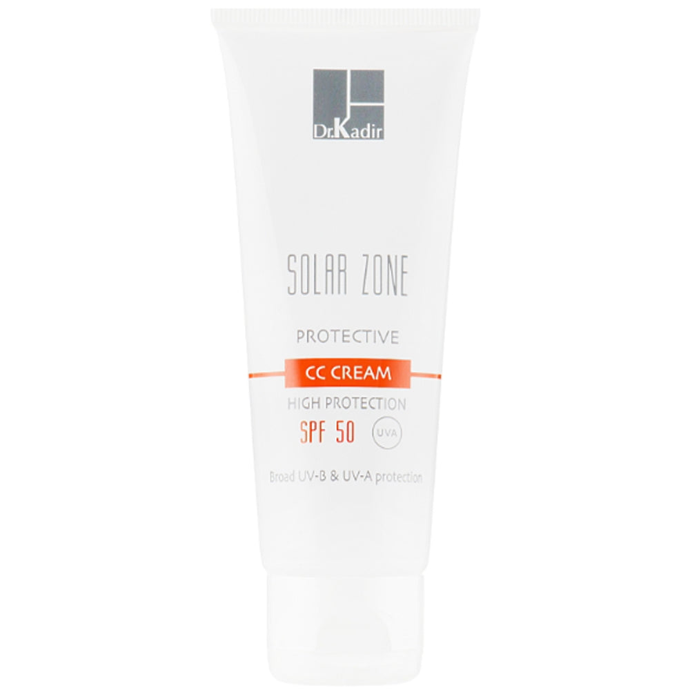 Dr. Kadir Solar Zone Protective CC Cream SPF 50 - Сонцезахисний зволожуючий крем з тоном