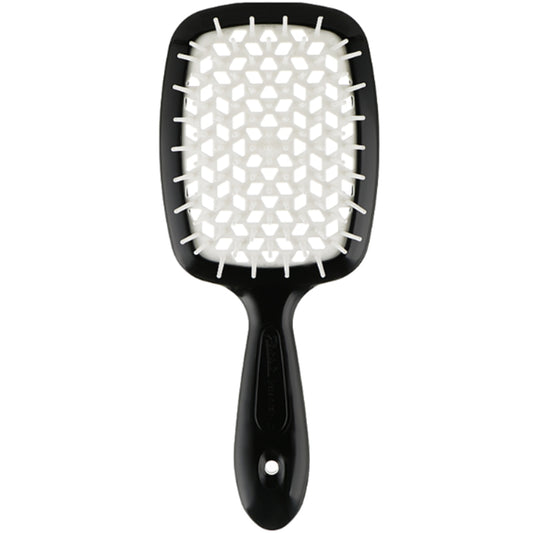 Гребінець для волосся чорний з білим - Janeke Superbrush The Original Italian Black&White