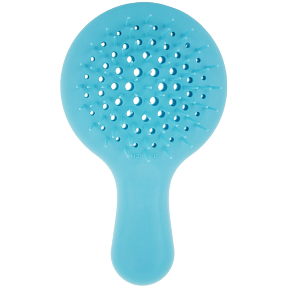 Щетка для волос синяя - Janeke Superbrush Mini Silicon Line Blue