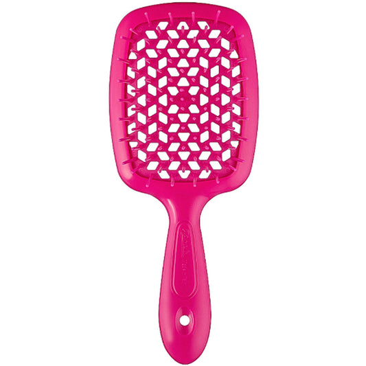 Гребінець для волосся рожевий неон - Janeke Superbrush The Original Italian Pink Neon