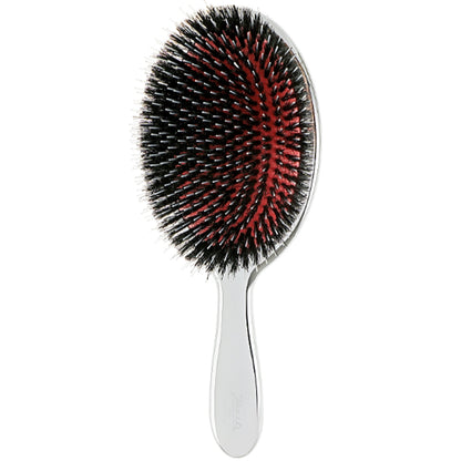 Щетка для волос с натуральной щетиной - Janeke Silver Hairbrush L