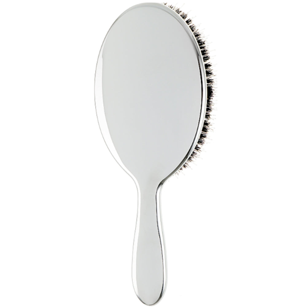 Щетка для волос с натуральной щетиной - Janeke Silver Hairbrush L