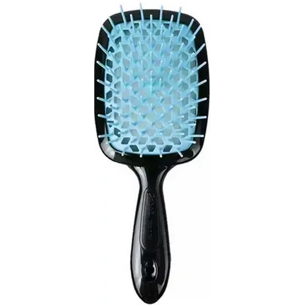 Расческа для волос черная с синими - Janeke Superbrush Small Black&Blue