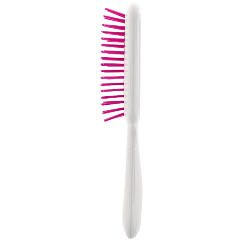 Расческа для волос белая фуксия - Janeke Superbrush Small White Fuchsia