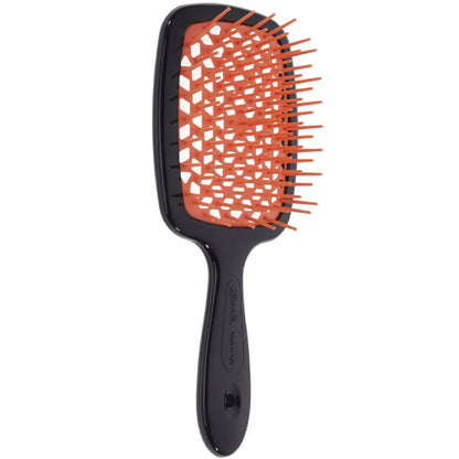 Гребінець для волосся чорний з помаранжевим - Janeke Superbrush The Original Italian Black&Orange