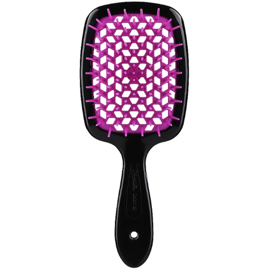 Гребінець для волосся чорний з фіолетовим - Janeke Superbrush The Original Italian Black&Violet