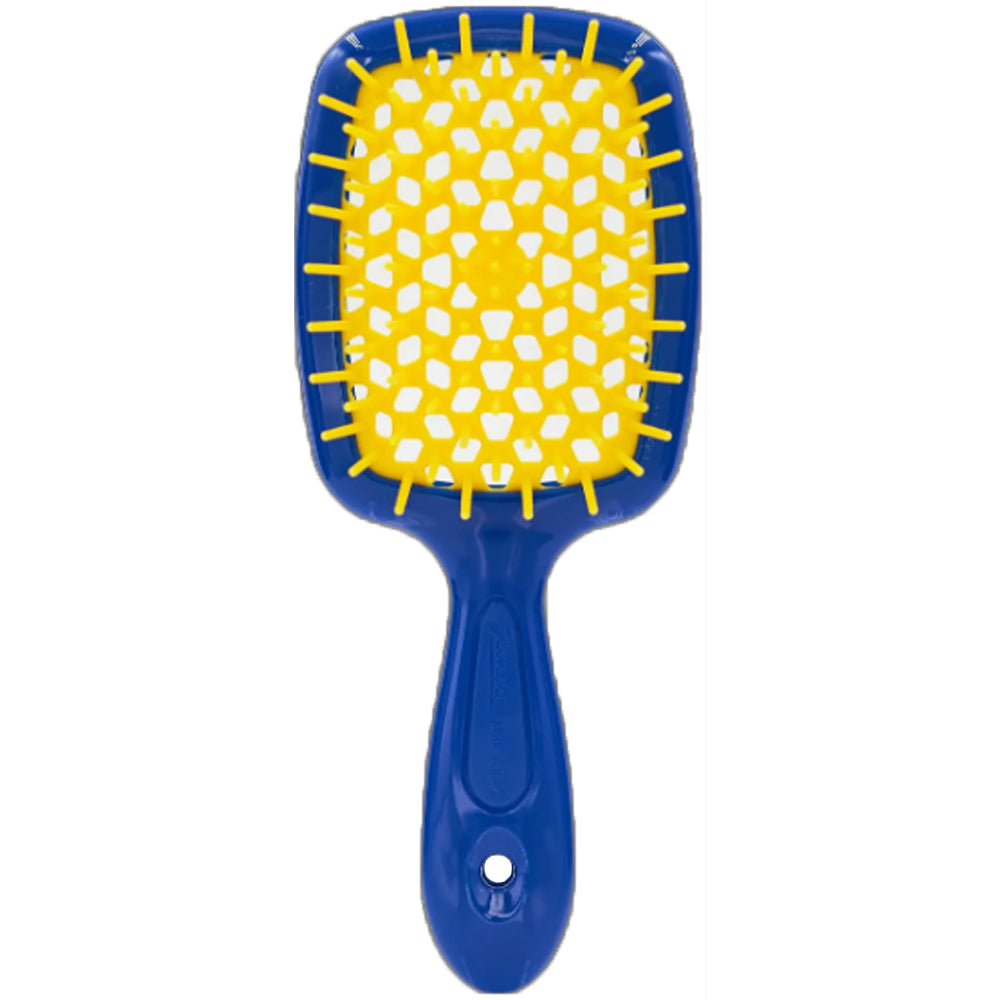 Гребінець для волосся синій з жовтим - Janeke Superbrush The Original Italian Blue&Yellow