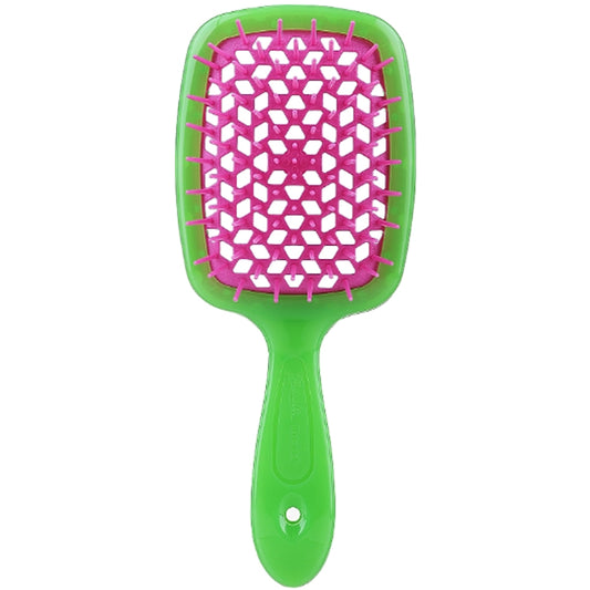 Гребінець для волосся зелений з фіолетовим - Janeke Superbrush The Original Italian Green&Violet