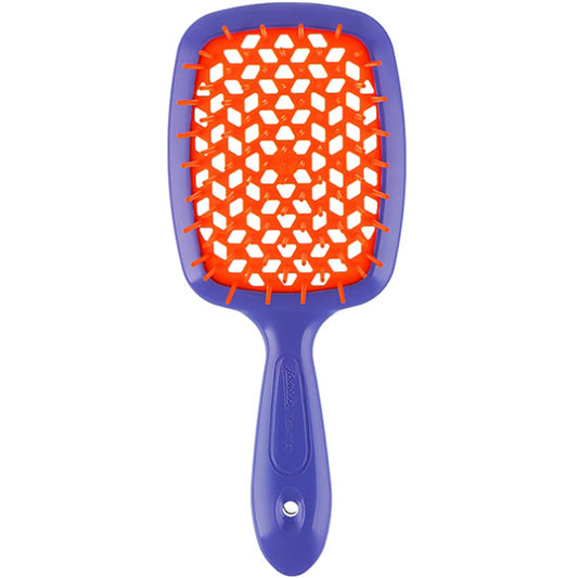 Гребінець для волосся фіолетовий з помаранчевим - Janeke Superbrush The Original Italian Violet&Orange