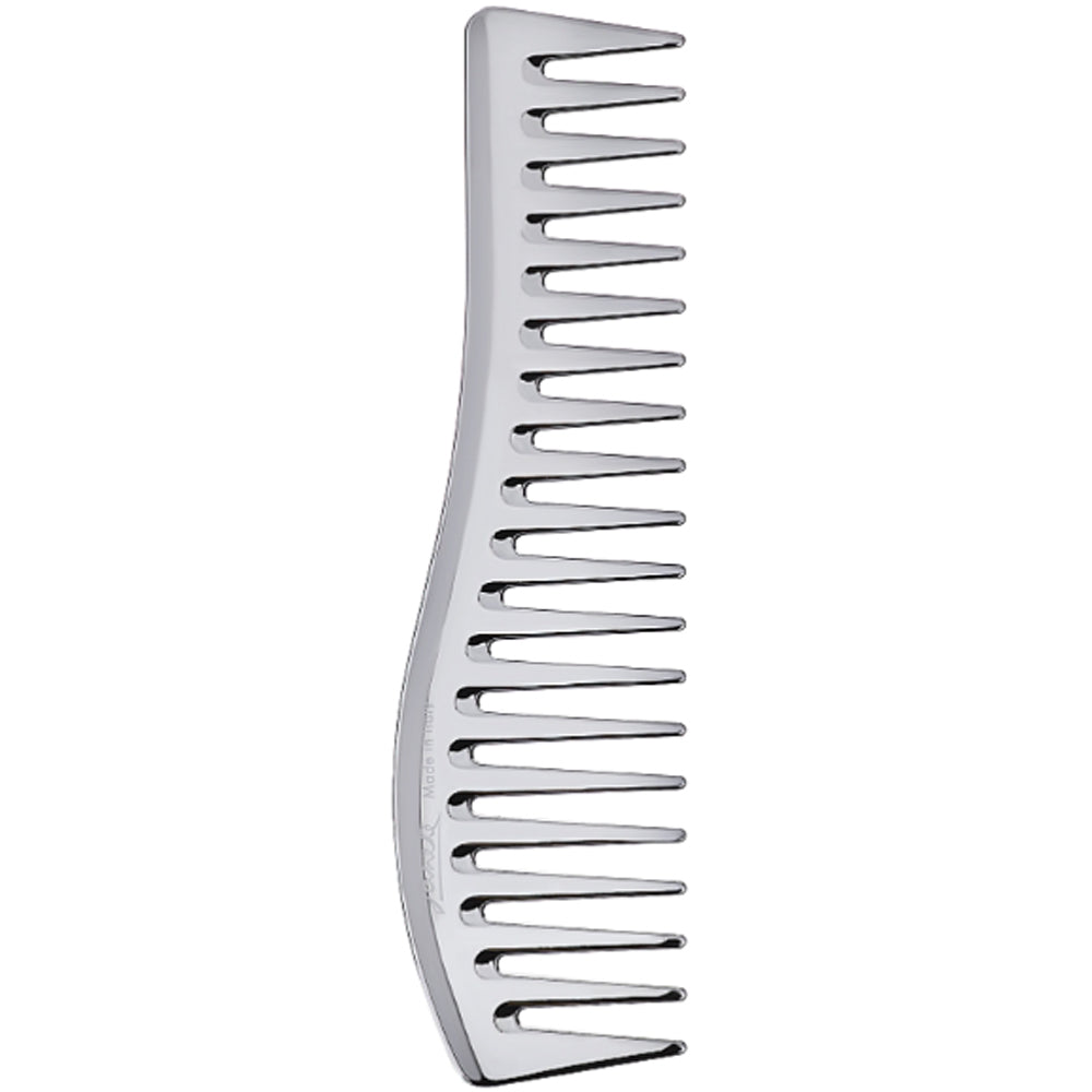 Гребень для волос серебряный - Janeke Wavy Comb Silver