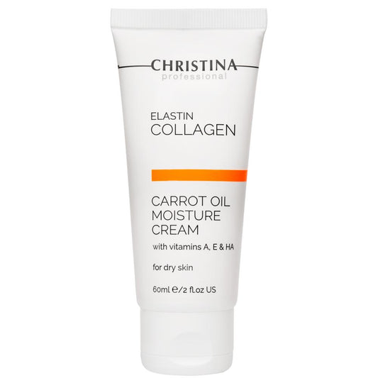 Christina Elastin Collagen Carrot Oil Moisture Cream with Vit. A, E & HA - Увлажняющий крем с морковным маслом, коллагеном и эластином для сухой кожи