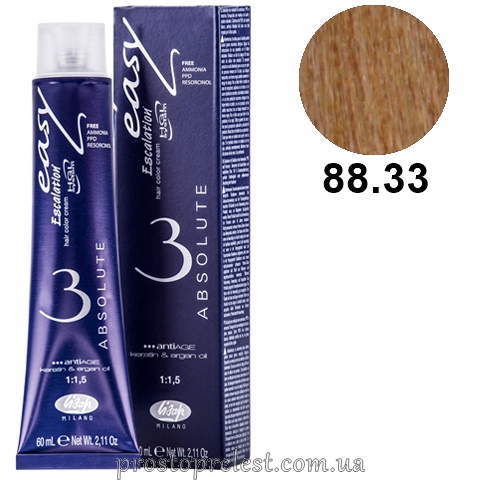 Lisap Easy Absolute 3 Hair Сolor Cream 60 ml - Безаміачна фарба з кератином та аргановою олією 60 мл