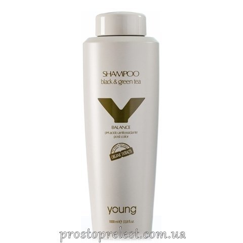 Young Y-Balance Black & Green Tee Shampoo - Кислотный шампунь для защиты цвета окрашенных волос
