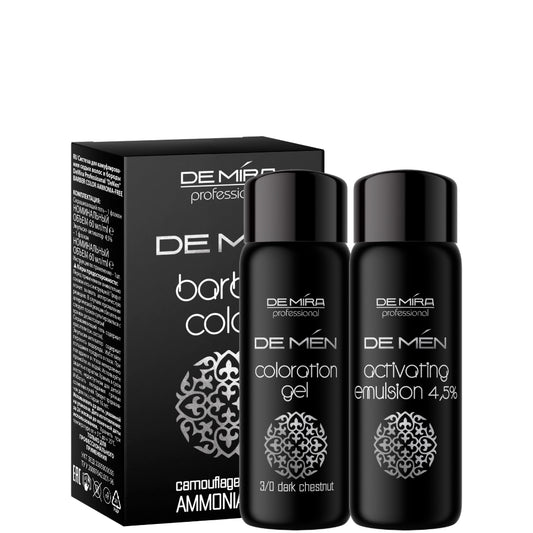 Система для камуфляжа седины волос и бороды у мужчин - DeMira Professional DeMen Barber Color 60ml+60ml